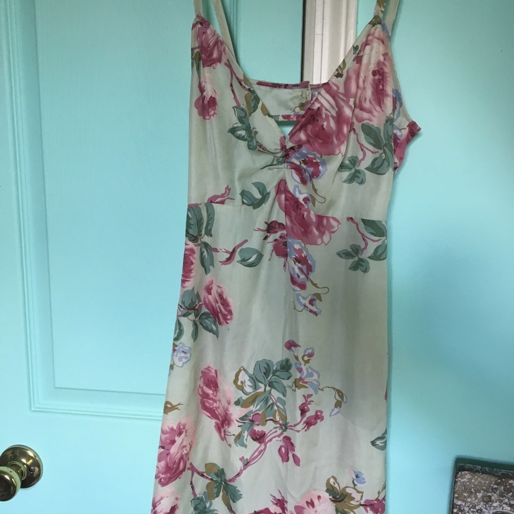 Urban Outfitters sage colored cute floral slip.